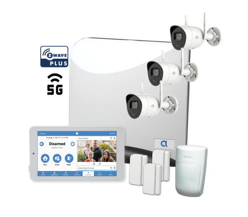 Alula Smart Hub Platinum with 3 Bullet Cameras